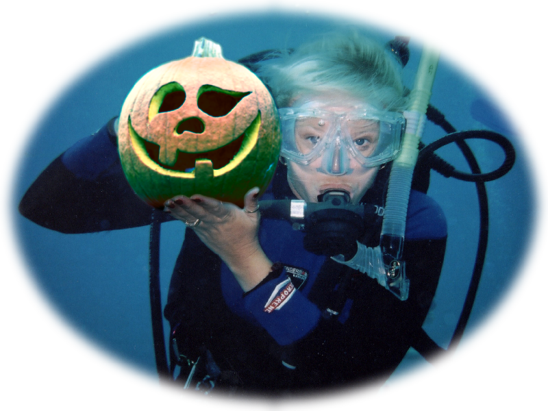 Diver with Pumpkin