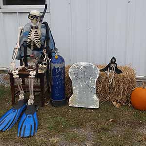 Yorick and friends welcome you to the second annual Underwater Pumpkin Carving Contest at Loch Low-Minn
