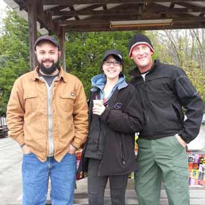 Warm coffee and hot dogs are provided for participants and spectators alike